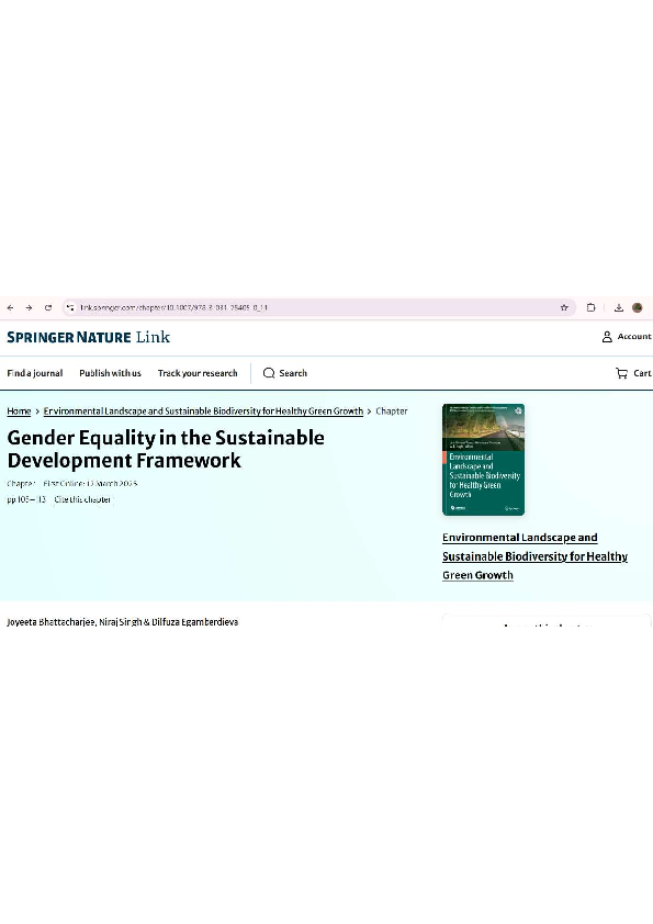 (PDF) Gender Equality in the Sustainable Development Framework
