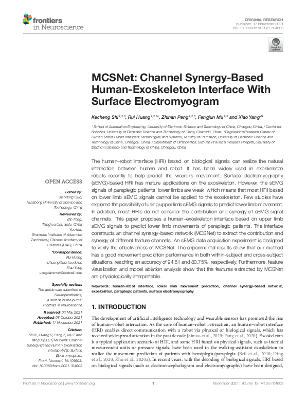 (PDF) MCSNet: Channel Synergy-Based Human-Exoskeleton Interface With ...