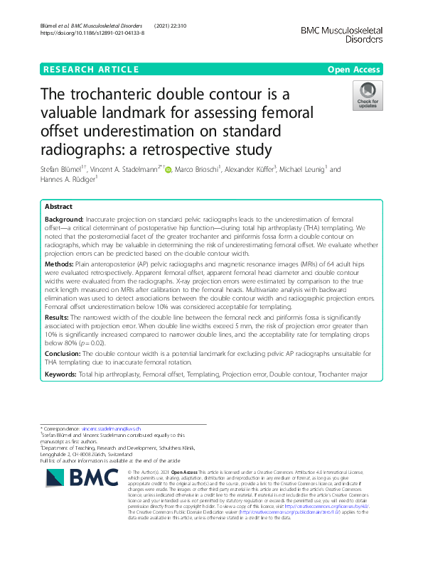 (PDF) The trochanteric double contour is a valuable landmark for ...