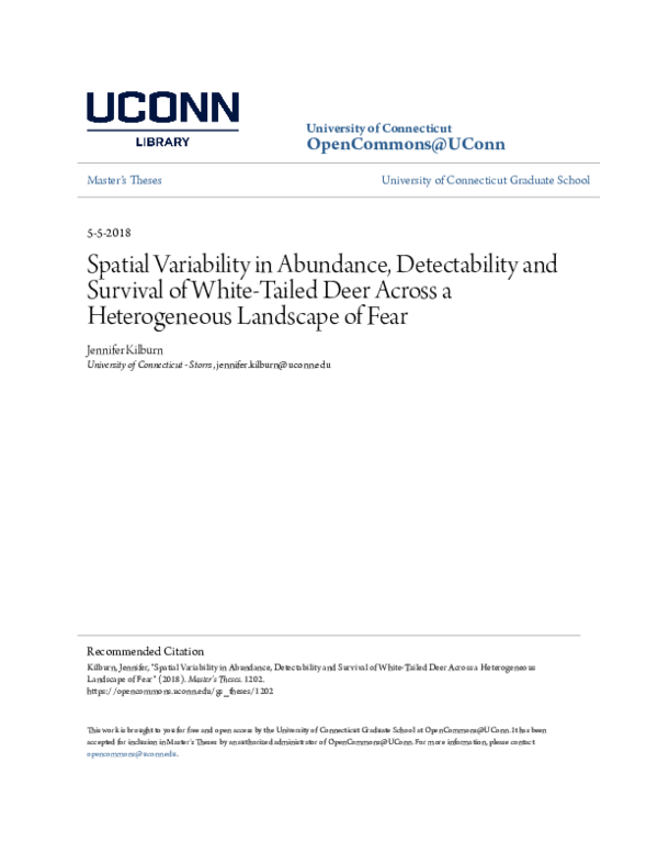 (PDF) Spatial Variability in Abundance, Detectability and Survival of ...
