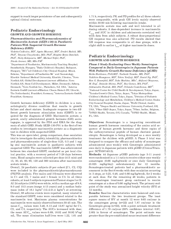 (PDF) Phase 3 Study Evaluating Once Weekly Somatrogon Compared to Daily ...