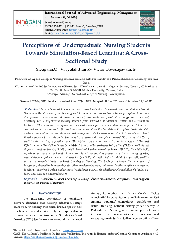 (PDF) Perceptions of Undergraduate Nursing Students Towards Simulation ...