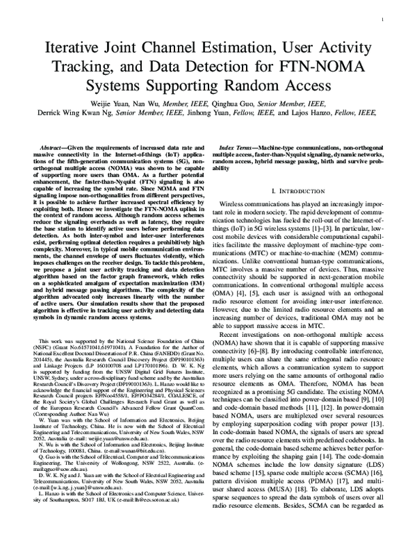 (PDF) Iterative Joint Channel Estimation, User Activity Tracking, and ...