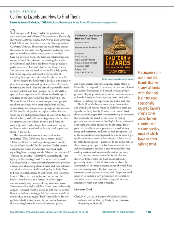 (PDF) Review of California Lizards and How to Find Them