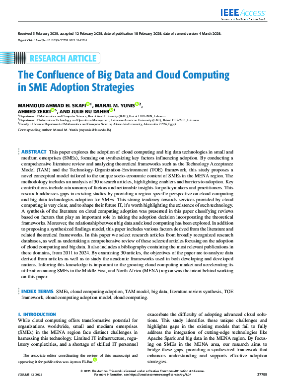 (PDF) The Confluence of Big Data and Cloud Computing in SME Adoption ...