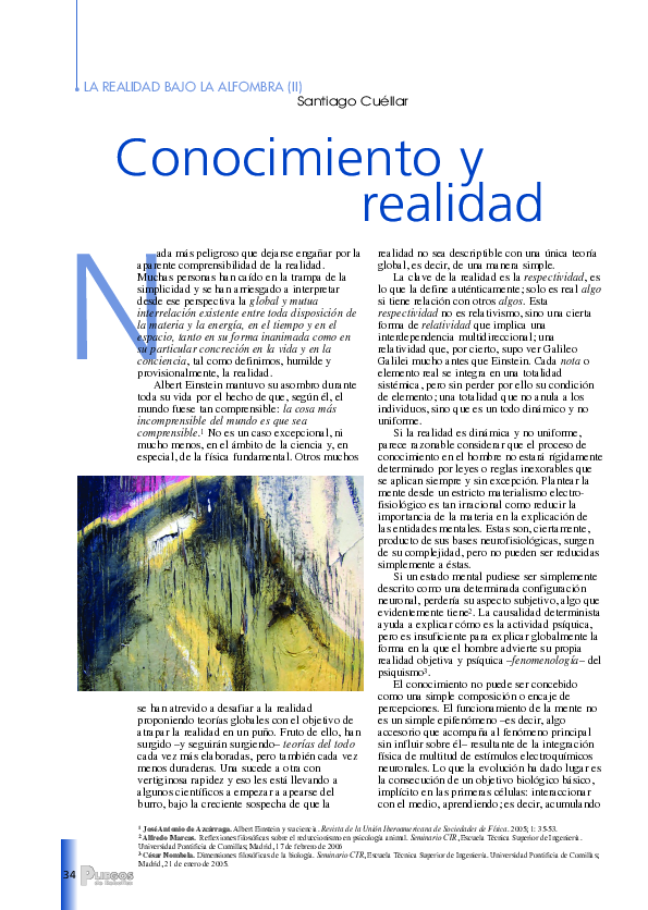 (PDF) Conocimiento y realidad