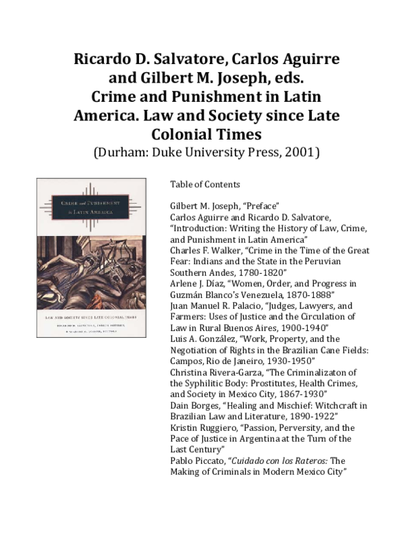 (PDF) Ricardo D. Salvatore, Carlos Aguirre and Gilbert M. Joseph, eds ...