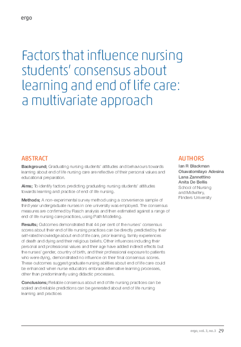 (PDF) Factors that influence nursing students' consensus about learning ...