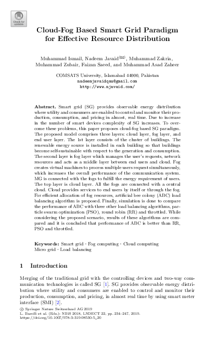 (PDF) Cloud-Fog Based Smart Grid Paradigm for Effective Resource ...