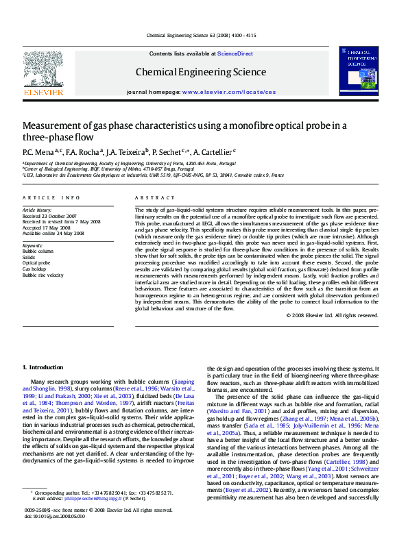 (PDF) Measurement of gas phase characteristics using new monofiber ...