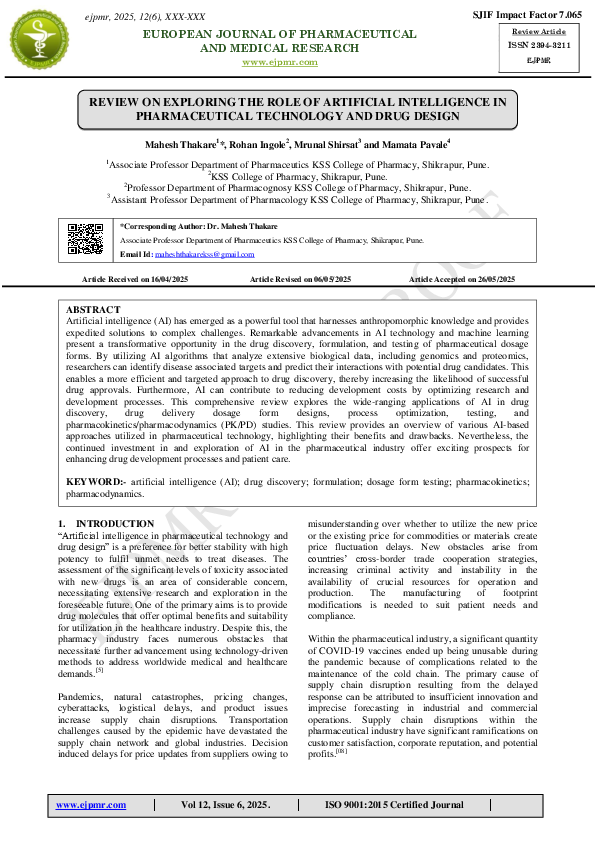 (PDF) REVIEW ON EXPLORING THE ROLE OF ARTIFICIAL INTELLIGENCE IN ...