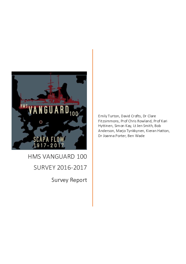 (PDF) HMS Vanguard 100 Survey 2016-2017, Survey Report 2018