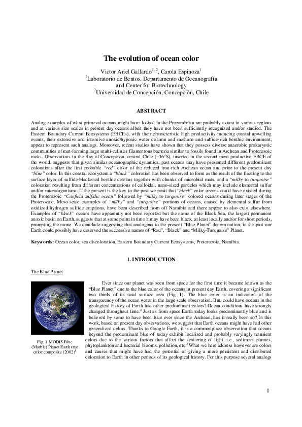 (PDF) The evolution of ocean color