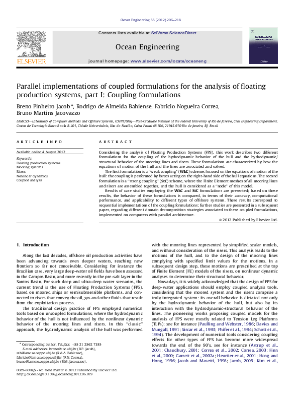 (PDF) Parallel implementations of coupled formulations for the analysis ...