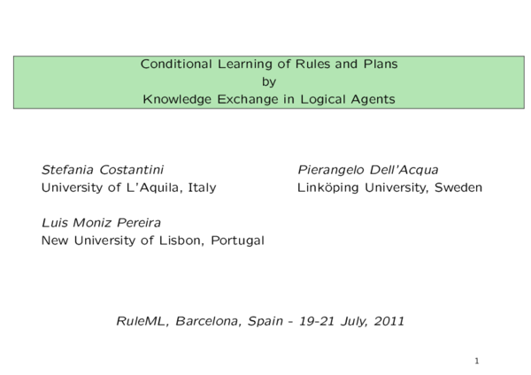 (PDF) Conditional Learning of Rules and Plans by Knowledge Exchange in ...