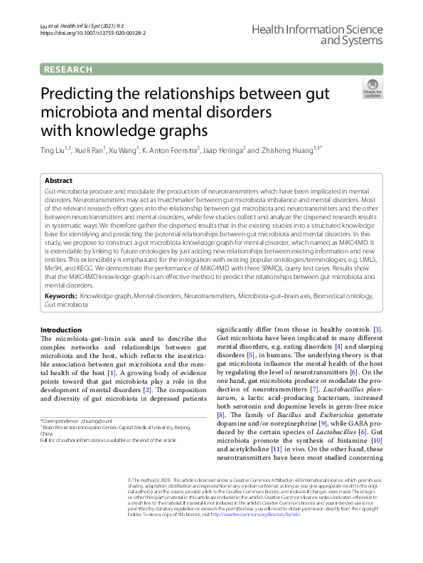 (PDF) Predicting the relationships between gut microbiota and mental ...