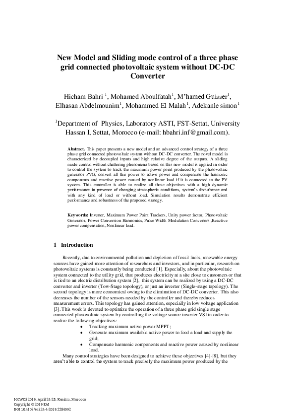 (PDF) New Model and Sliding mode control of a three phase grid ...