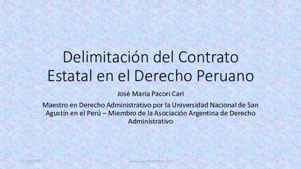 (PDF) DELIMITACIÓN DEL CONTRATO ESTATAL EN EL DERECHO PERUANO - AUTOR ...