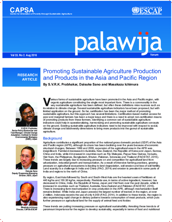 (PDF) Promoting sustainable agriculture production and products in the ...