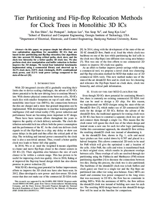 (PDF) Tier Partitioning and Flip-flop Relocation Methods for Clock ...