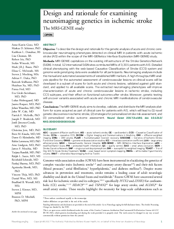 (PDF) Design and rationale for examining neuroimaging genetics in ...