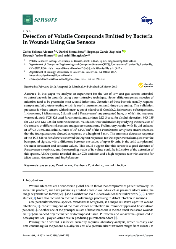 (PDF) Detection of Volatile Compounds Emitted by Bacteria in Wounds ...