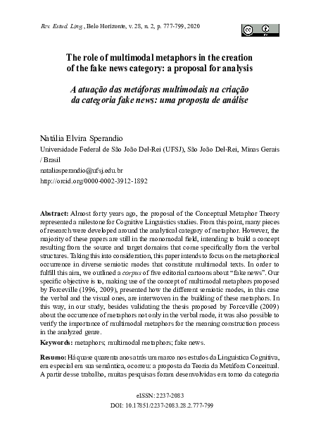 (PDF) The role of multimodal metaphors in the creation of the fake news ...