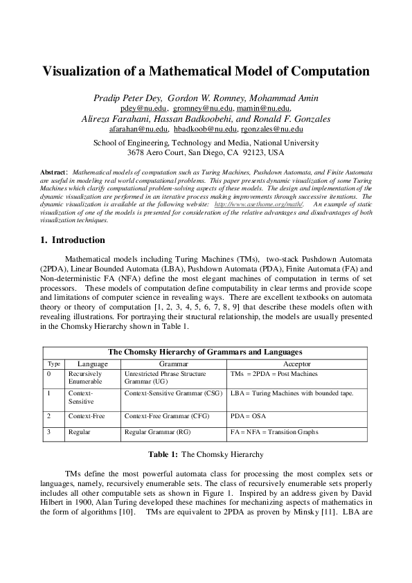 (PDF) Visualization of a Mathematical Model of Computation