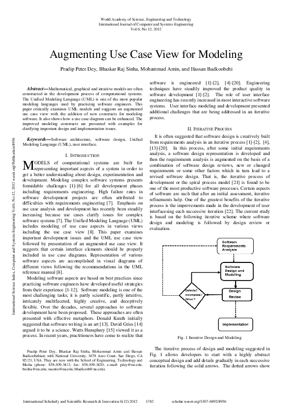 (PDF) Augmenting Use Case View for Modeling