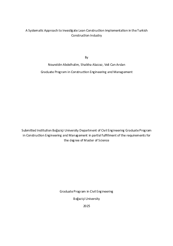 (PDF) A Systematic Approach to Investigate Lean Construction ...