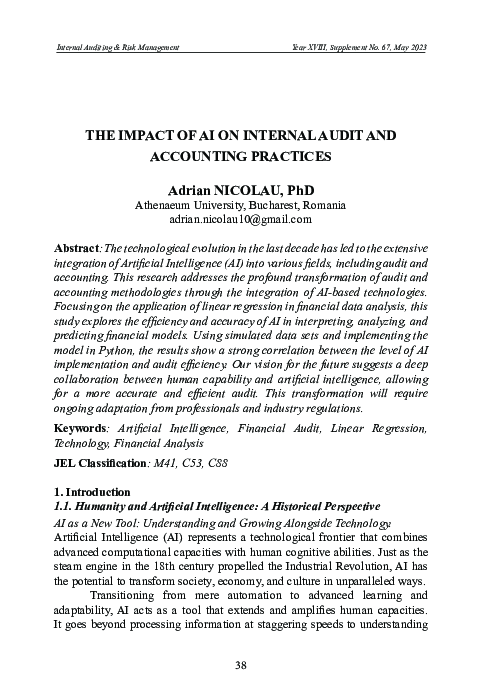 (PDF) The Impact of Ai on Internal Audit and Accounting Practices