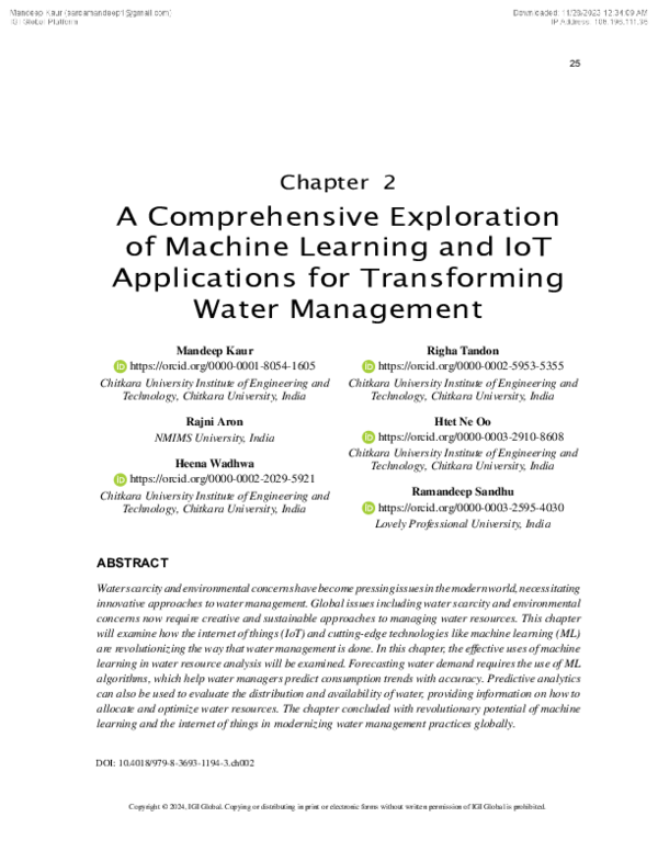 (PDF) A Comprehensive Exploration of Machine Learning and IoT ...