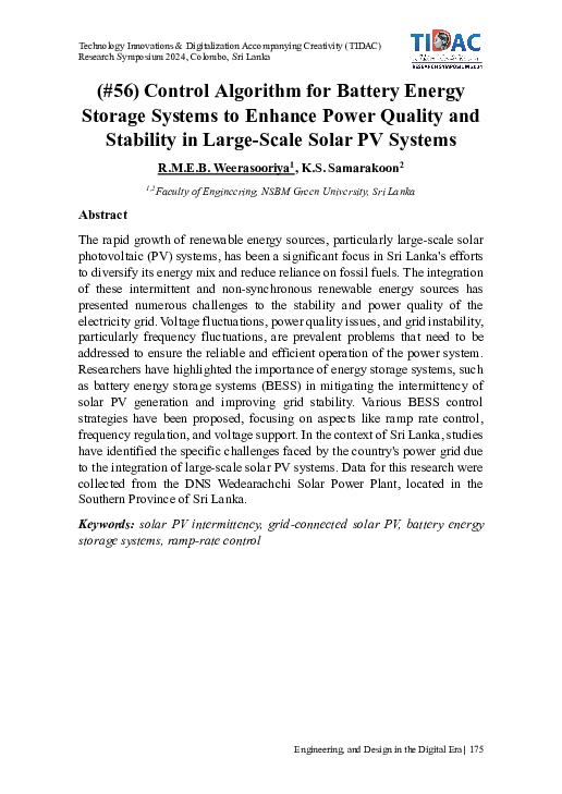 (PDF) 56) Control Algorithm for Battery Energy Storage Systems to ...
