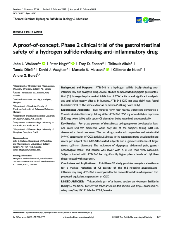 (PDF) A proof‐of‐concept, Phase 2 clinical trial of the ...