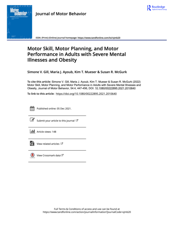 (PDF) Motor Skill, Motor Planning, and Motor Performance in Adults with ...