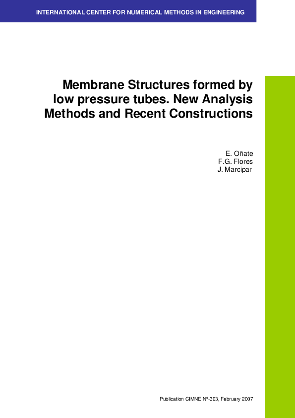 (PDF) Membrane Structures Formed by Low Pressure Inflatable Tubes. New ...