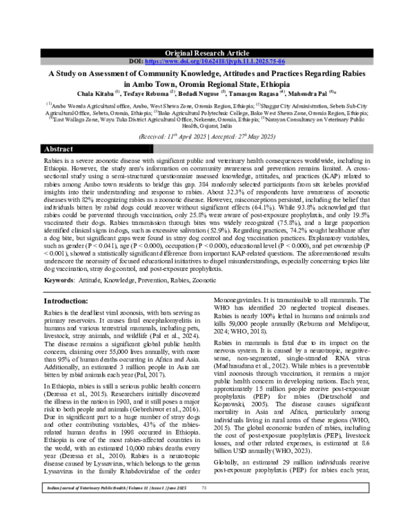 (PDF) A Study on Assessment of Community Knowledge, Attitudes and ...