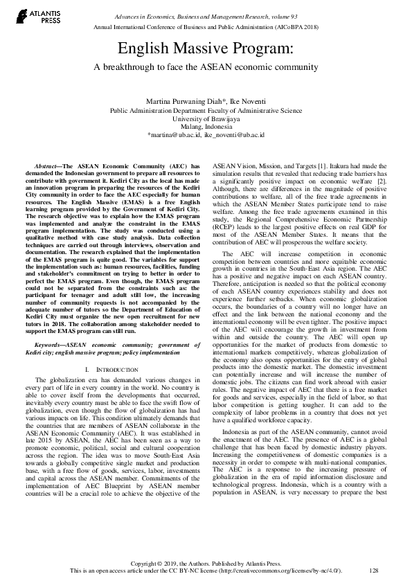 (PDF) English Massive Program: A breakthrough to face the ASEAN ...