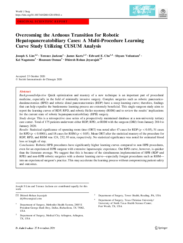 (PDF) Overcoming the Arduous Transition for Robotic ...