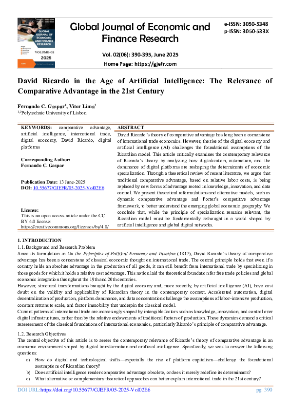 (PDF) David Ricardo in the Age of Artificial Intelligence: The ...