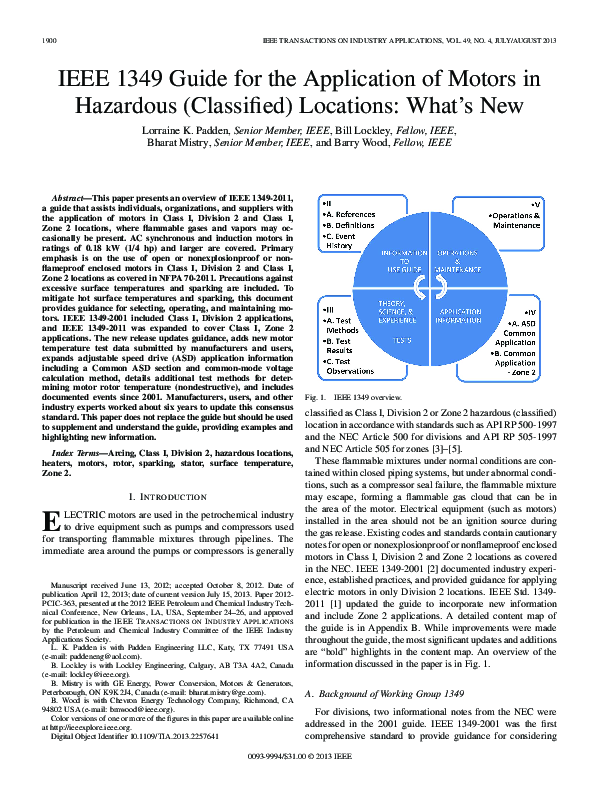 (PDF) IEEE 1349 Guide for the Application of Motors in Hazardous ...