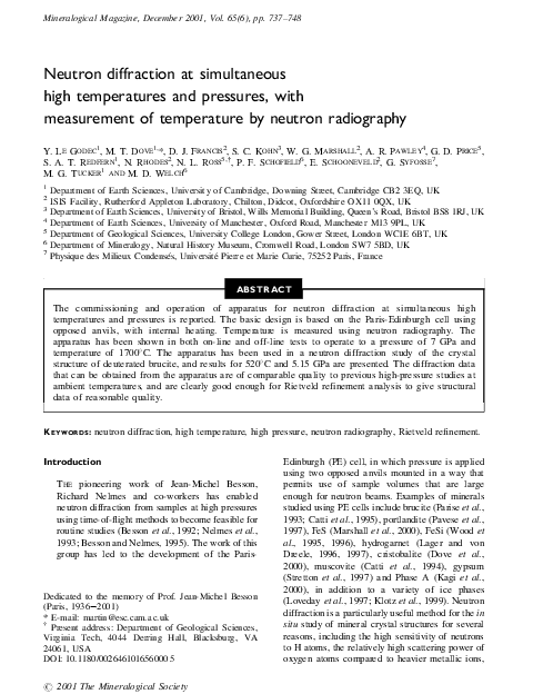 (PDF) Neutron diffraction at simultaneous high temperatures and ...