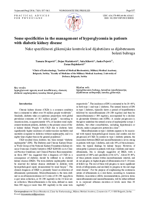 (PDF) Some specificities in the management of hyperglycemia in patients ...