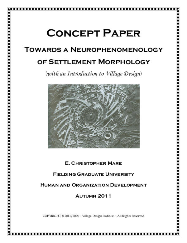 (PDF) Towards a Neurophenomenology of Settlement Morphology (with an ...