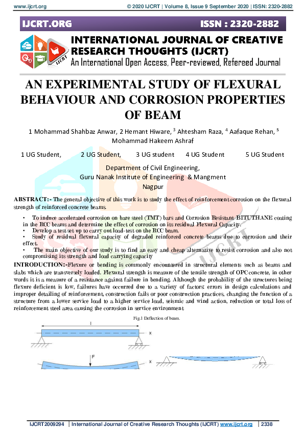 (PDF) An Experimental Study of Flexural Behaviour and Corrosion ...
