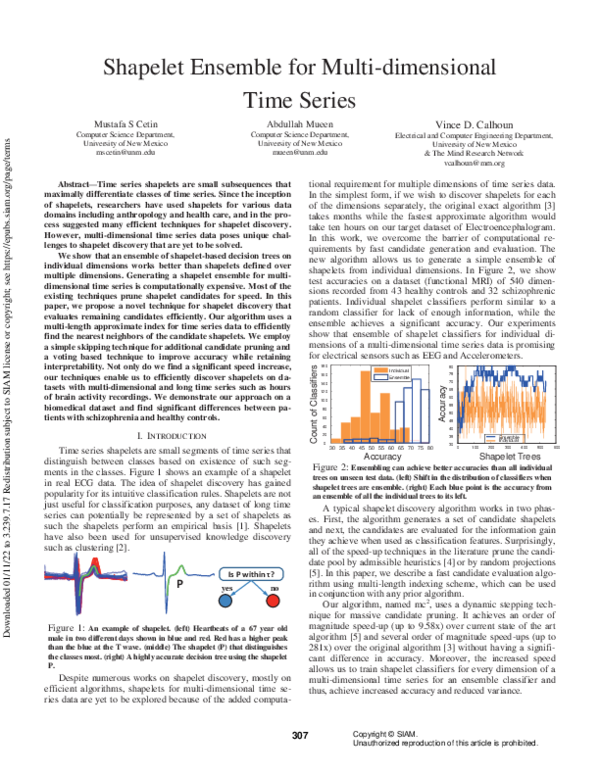 (PDF) Shapelet Ensemble for Multi-dimensional Time Series