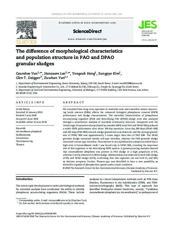 (PDF) The difference of morphological characteristics and population ...