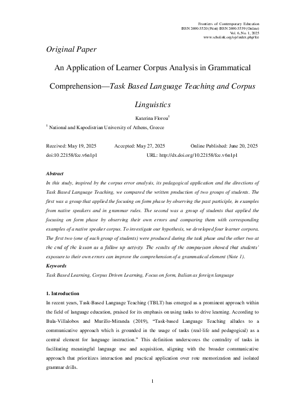 (PDF) An Application of Learner Corpus Analysis in Grammatical ...