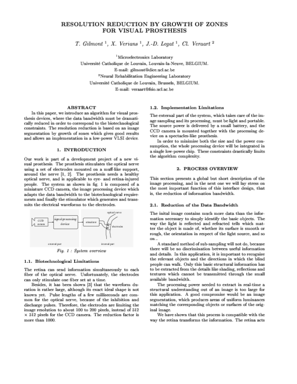 (PDF) Resolution reduction by growth of zones for visual prosthesis