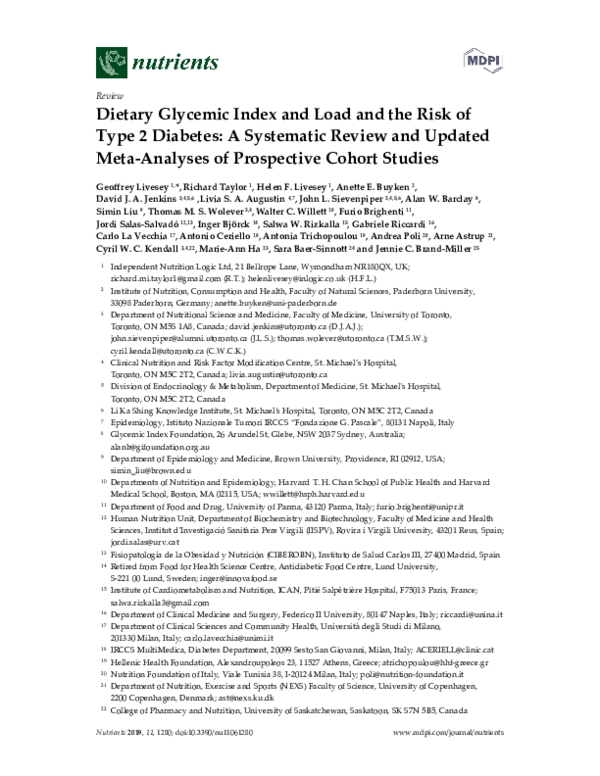 (PDF) Dietary Glycemic Index and Load and the Risk of Type 2 Diabetes ...